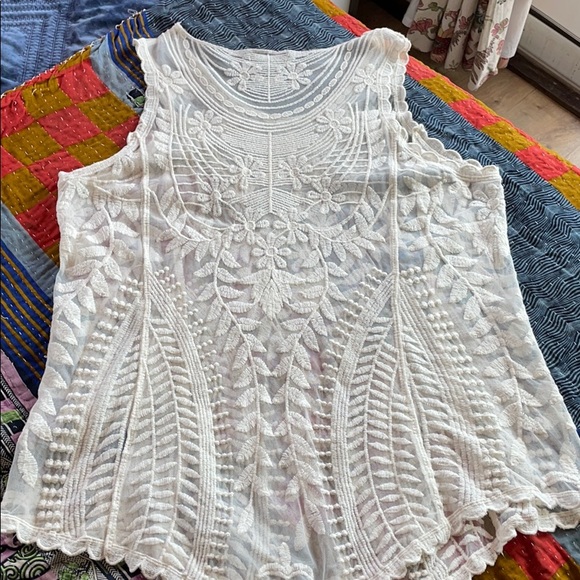 Lace tank, coverup - Picture 5 of 7